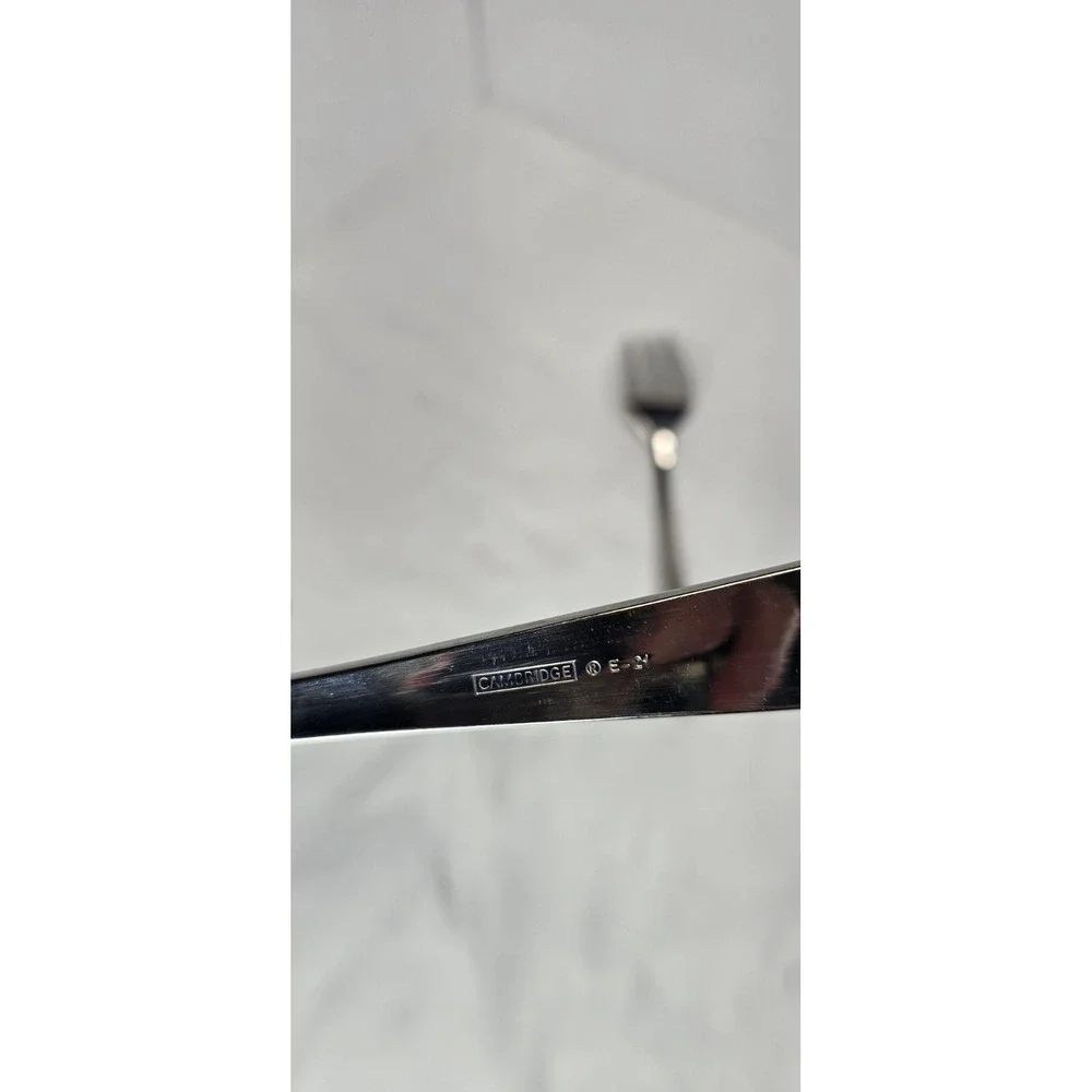 Cambridge Gratitude Serving‎ Spoon Fork Set Satin Glossy Stainless Steel